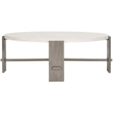 Foundations Round Cocktail Table, Linen-Furniture - Accent Tables-High Fashion Home