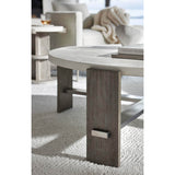 Foundations Round Cocktail Table, Linen-Furniture - Accent Tables-High Fashion Home
