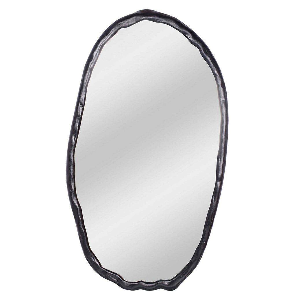 Foundry Oval Mirror, Black High Fashion Home