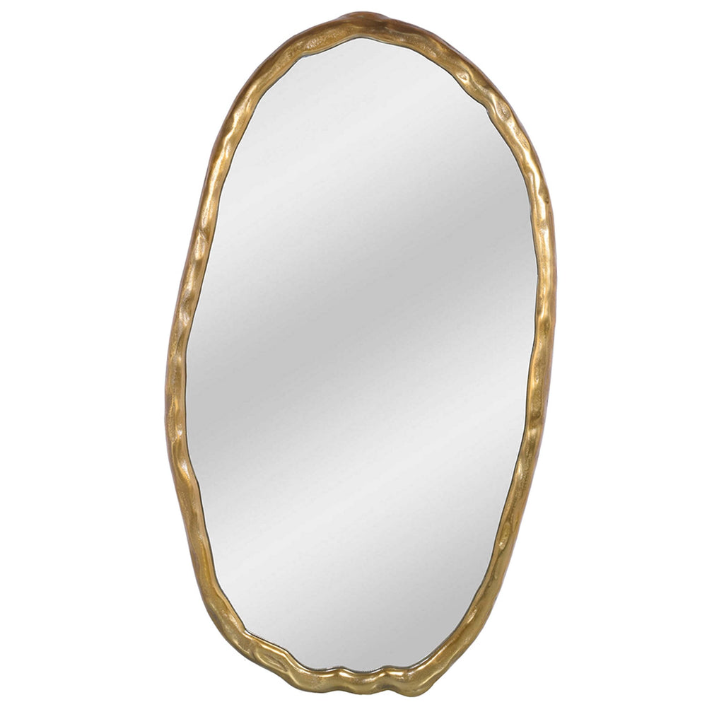 Foundry Oval Mirror, Gold