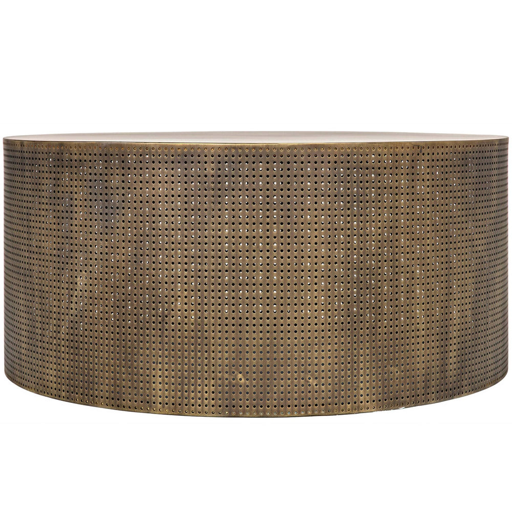 Dixon Coffee Table, Steel with Aged Brass Finish-High Fashion Home