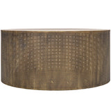 Dixon Coffee Table, Steel with Aged Brass Finish-High Fashion Home