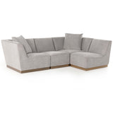 Gentry 4 Piece Sectional, Merit Platinum-Furniture - Sofas-High Fashion Home