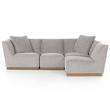 Gentry 4 Piece Sectional, Merit Platinum-Furniture - Sofas-High Fashion Home