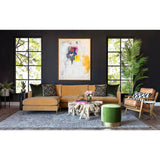 Gigi Swivel Ottoman, Olive Green - Furniture - Chairs - High Fashion Home