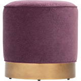 Gigi Swivel Ottoman, Aubergine - Furniture - Chairs - High Fashion Home