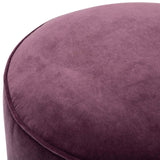 Gigi Swivel Ottoman, Aubergine - Furniture - Chairs - High Fashion Home