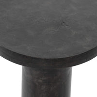 Gino End Table, Raw Black-Furniture - Accent Tables-High Fashion Home