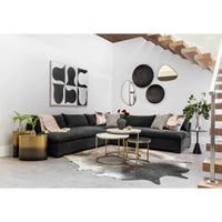 Grant Armless Sectional, Henry Charcoal