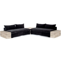 Grant Sectional w/Tables, Bleached Yukas Resin-Furniture - Sofas-High Fashion Home