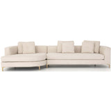 Greer LAF Sectional with Rounded Chaise - Modern Furniture - Sectionals - High Fashion Home