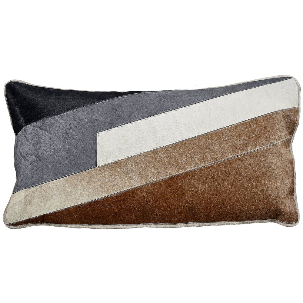 Hide on Sand Velvet Pillow, Tan/Cream/Teal/Indigo-Accessories-High Fashion Home