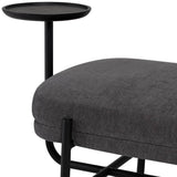 Inna Bench, Cement/Black Legs-Furniture - Chairs-High Fashion Home