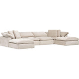 Mateo 6 Piece Modular Sectional, Romo Linen - Modern Furniture - Sectionals - High Fashion Home