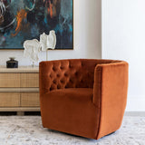 Hanover Swivel Chair, Sapphire Rust by Four Hands