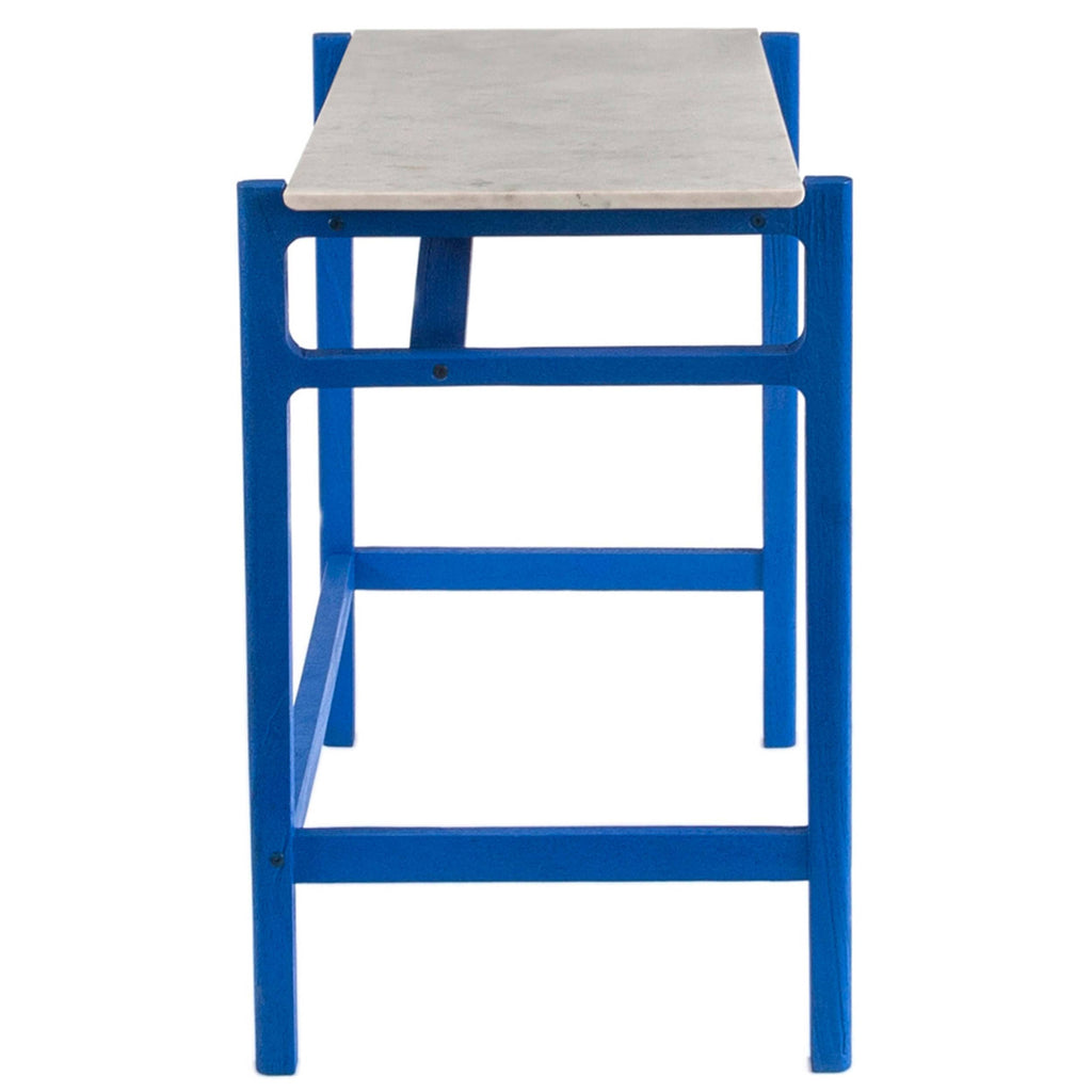 Harbor Marble Top Desk, Yves Klein Blue High Fashion Home