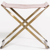 Harper Scissor Ottoman, Tanned Umber-Furniture - Chairs-High Fashion Home