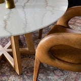 Hawkins Leather Dining Chair, Butterscotch, Set of 2 by Four Hands