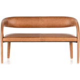 Hawkins Leather Dining Bench, Sonoma Butterscotch-Furniture - Chairs-High Fashion Home