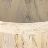 Hudson Pedestal Coffee Table, Bleached Spalted