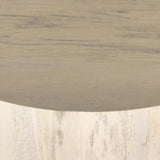 Hudson Round Coffee Table, Bleached Spalted