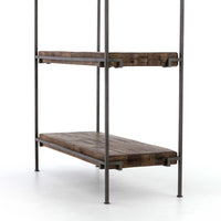 Simien Bookshelf, Gunmetal-Furniture - Storage-High Fashion Home