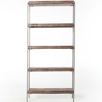 Simien Bookshelf, Gunmetal-Furniture - Storage-High Fashion Home