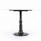 Lucy 48" Round Dining Table, White Marble/Carbon Wash Base by Four Hands