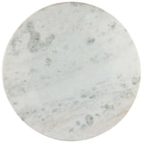 Lucy 48" Round Dining Table, White Marble/Carbon Wash Base by Four Hands