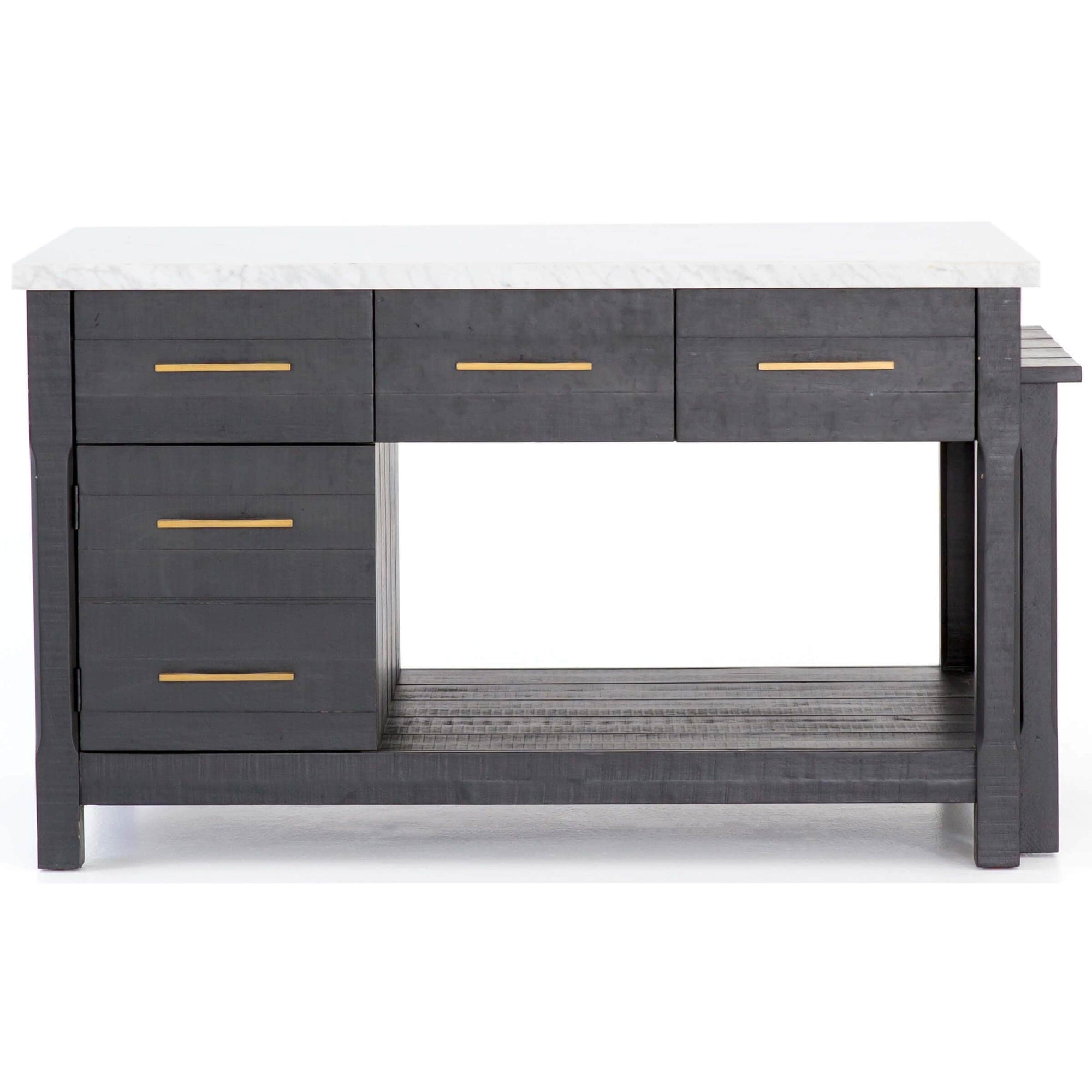 Ian Kitchen Island, Black High Fashion Home