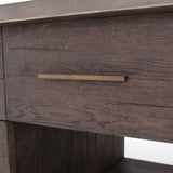 Ian Kitchen Island, Rubbed Black - Modern Furniture - Dining Table - High Fashion Home