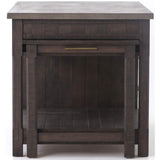Ian Kitchen Island, Rubbed Black - Modern Furniture - Dining Table - High Fashion Home