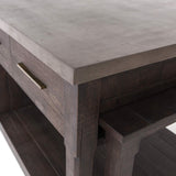 Ian Kitchen Island, Rubbed Black - Modern Furniture - Dining Table - High Fashion Home