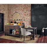 Ian Kitchen Island, Rubbed Black - Modern Furniture - Dining Table - High Fashion Home