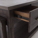 Ian Kitchen Island, Rubbed Black - Modern Furniture - Dining Table - High Fashion Home