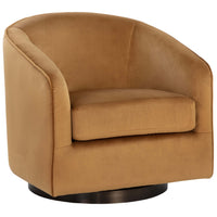 Hazel Swivel Lounge Chair, Dark Bronze Gold Sky-Furniture - Chairs-High Fashion Home
