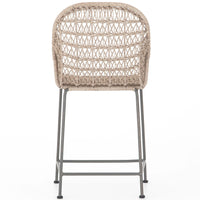 Bandera Outdoor Woven Counter Stool, Vintage White-Furniture - Dining-High Fashion Home