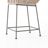 Bandera Outdoor Woven Counter Stool, Vintage White-Furniture - Dining-High Fashion Home