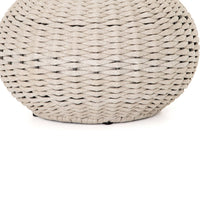 Phoenix Outdoor Accent Stool, Natural Rope-Furniture - Chairs-High Fashion Home