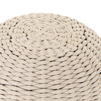Phoenix Outdoor Accent Stool, Natural Rope-Furniture - Chairs-High Fashion Home
