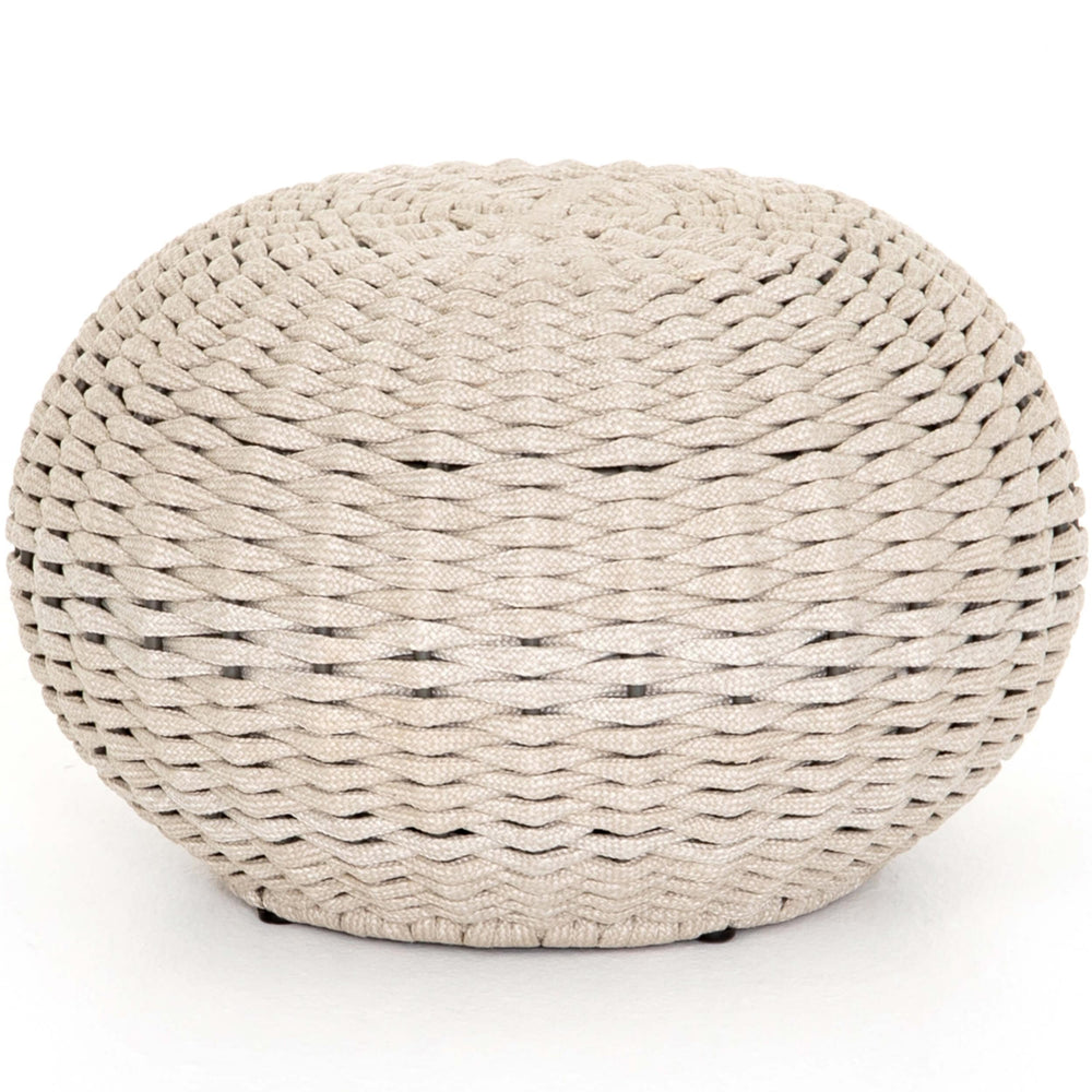 Phoenix Outdoor Accent Stool, Natural Rope-Furniture - Chairs-High Fashion Home