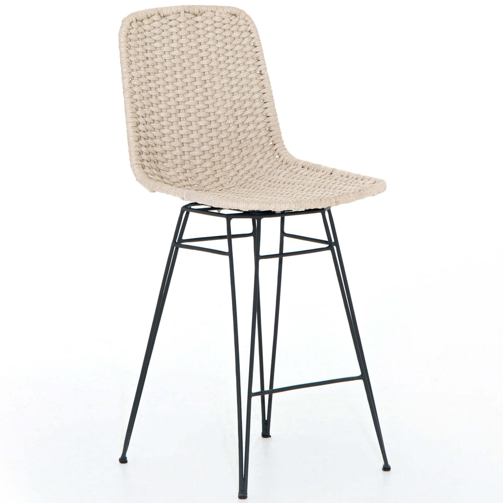 Dema Outdoor Swivel Counter Stool, Natural-Furniture - Dining-High Fashion Home