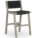 Delano Outdoor Counter Stool, Weathered Grey-Furniture - Dining-High Fashion Home