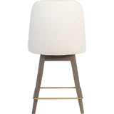 Jackie Swivel Counter Stool, Warm Cotton - Furniture - Dining - High Fashion Home
