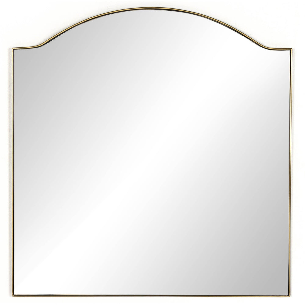 Jacques Mirror, Antique Brass by Four Hands