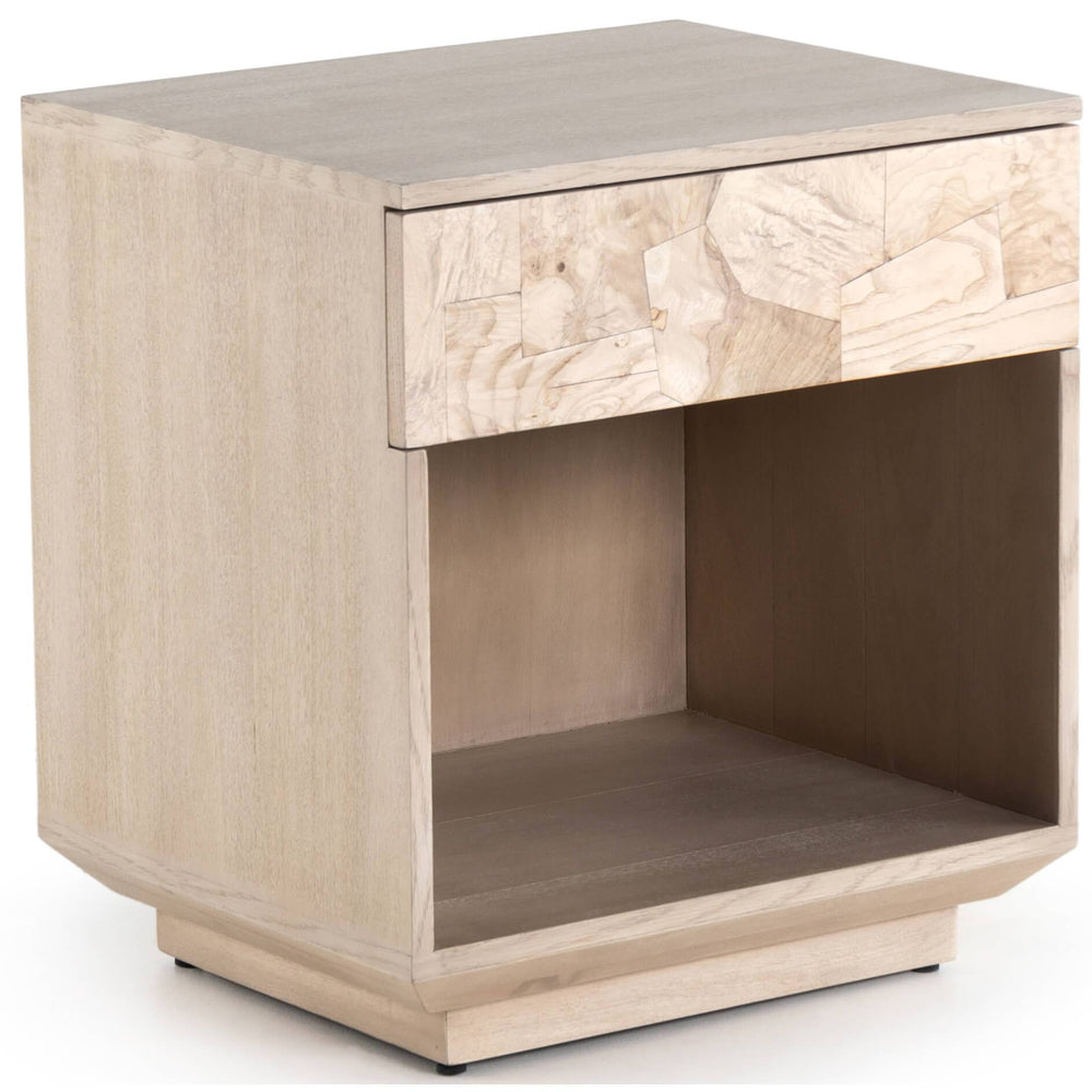 Journey Nightstand, Bleached Burl-Furniture - Bedroom-High Fashion Home
