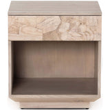 Journey Nightstand, Bleached Burl-Furniture - Bedroom-High Fashion Home