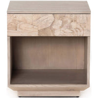 Journey Nightstand, Bleached Burl-Furniture - Bedroom-High Fashion Home