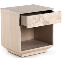 Journey Nightstand, Bleached Burl-Furniture - Bedroom-High Fashion Home