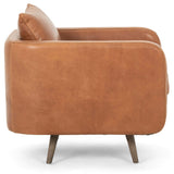 Kaya Leather Swivel Chair, Haven Tobacco by Four Hands